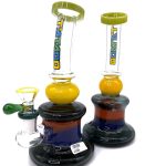Tattoo Glass Masterpiece Deep Colorful Banger Premium Dab Rig - 9"