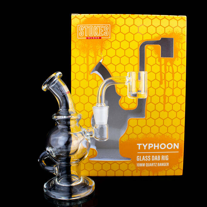 Typhoon Banger Dab Rig by Stokes Glass - 4.7"