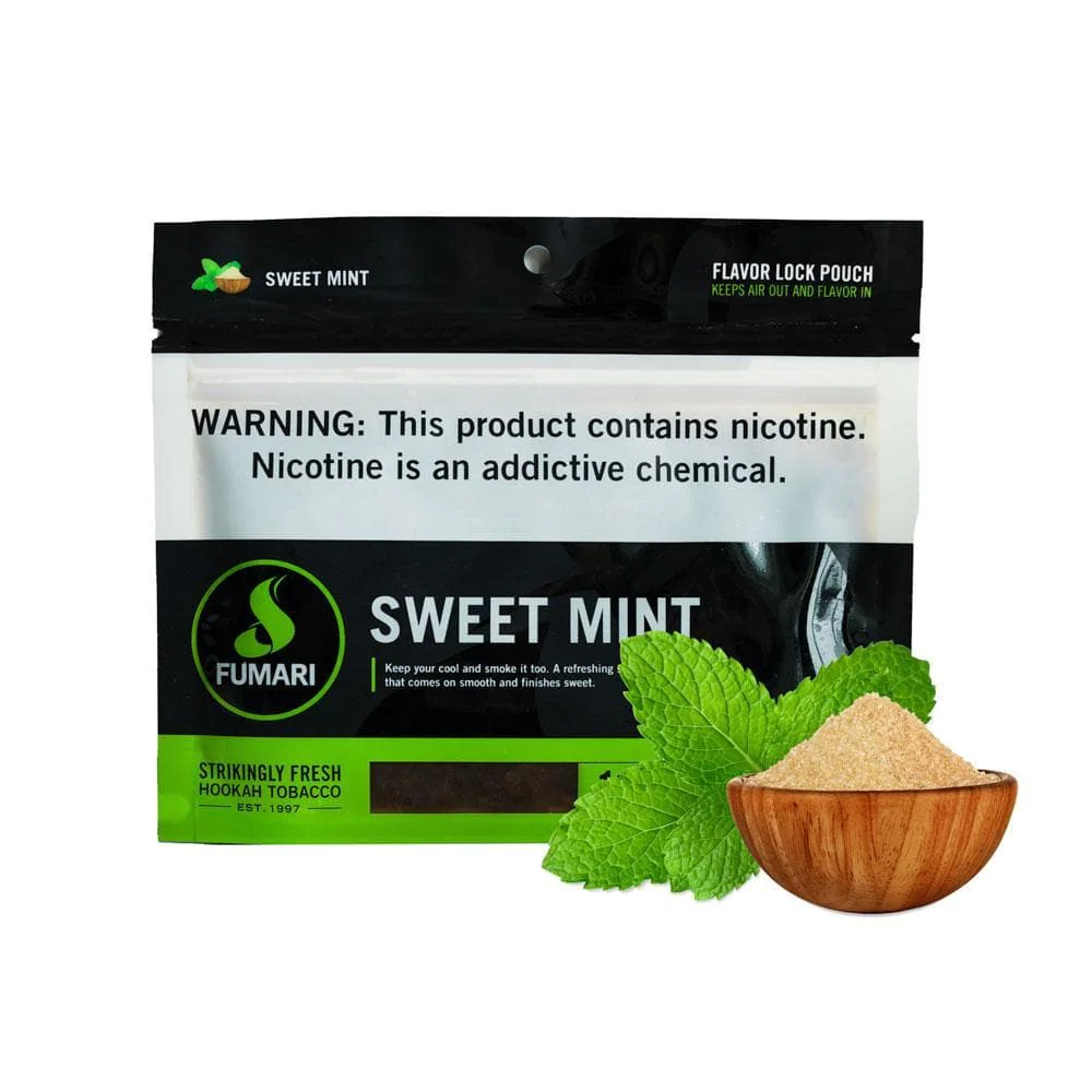 Fumari: Sweet Mint Flavor Hookah Tobacco - 100g