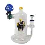 Lookah Manic Mushroom Waterpipe - Blue 10.5"