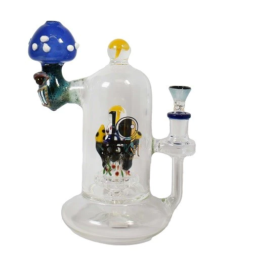 Lookah Manic Mushroom Waterpipe - Blue 10.5"