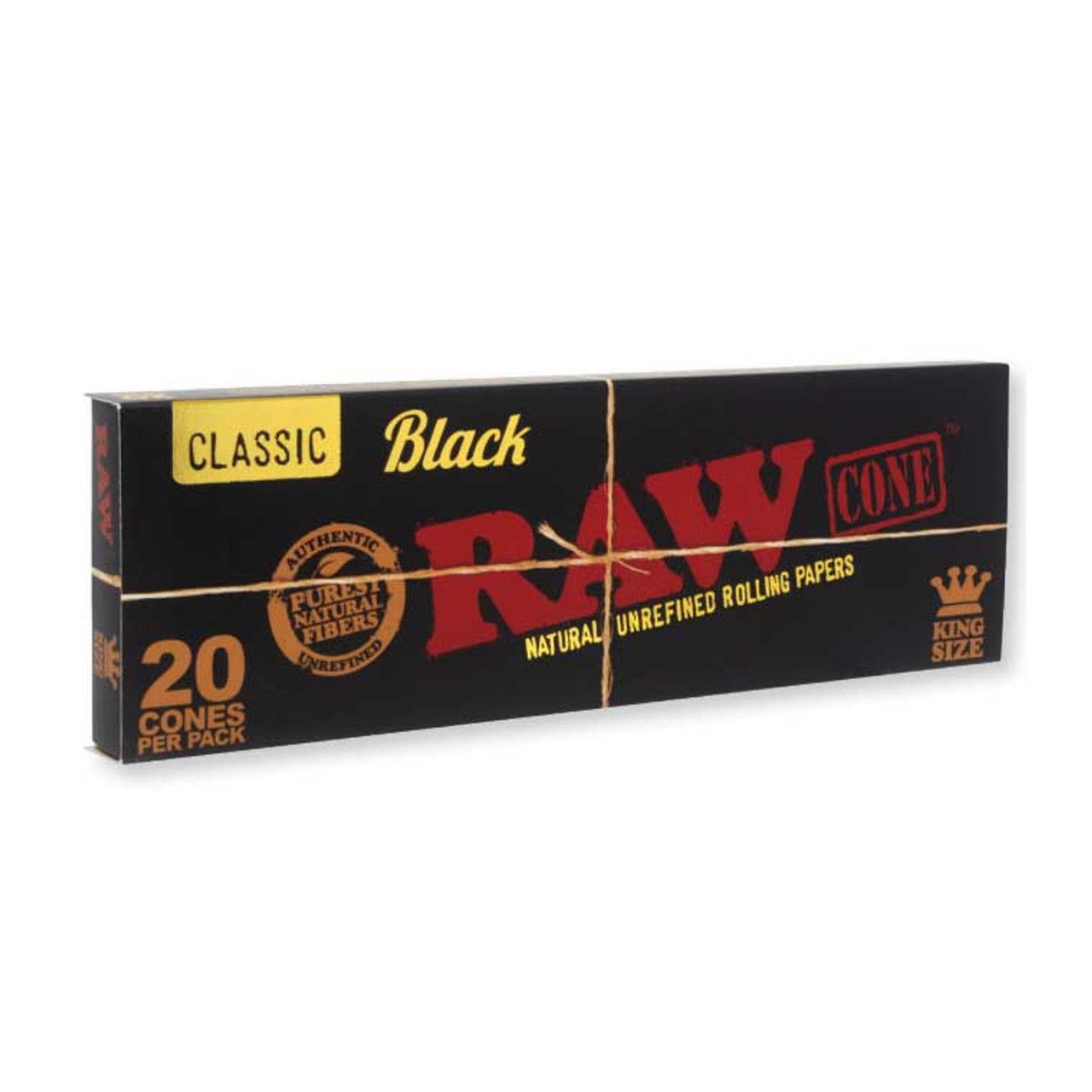 RAW Black Cones - King Size (20 Cones)