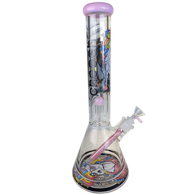 Cheech® Unicorn Decal Beaker Waterpipe - 16"