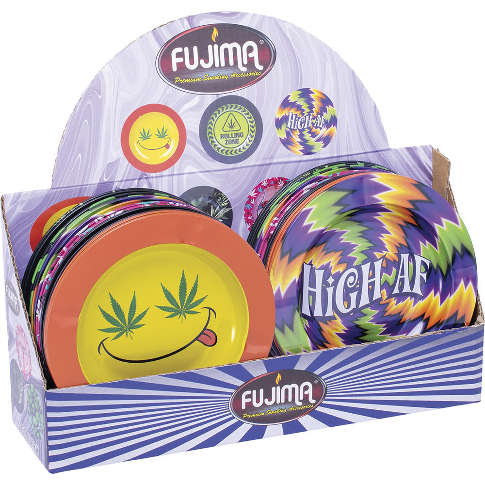 Tin Ashtray - 5.4" - Assorted Designs