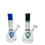 Twisted Neck With Donut Perc Waterpipe - 9” TWISTED NECK WITH DONUT PERC WATERPIPE 9