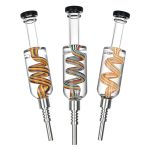 freeze factory glycerin dab straw w stainless steel tip 8.25