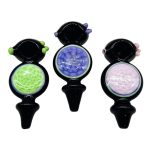 metrix milky color middle circle with frits handpipe 5