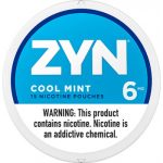 Zyn Cool Mint Nicotine Pouch 6MG zyn coolmint 06 can