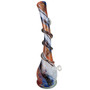 Lifted Base Teardrop Twist Grip Waterpipe - 16" 16 Lifted Base Teardrop Twist Grip Soft Glass Water Pipe