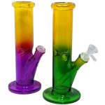 Color Fade Straight Waterpipe - 9.6" 9.6 Color Fade Straight Water Pipe with 14M Bowl