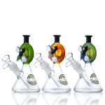 On Point Glass - Cosmic Rocket Launch Beaker Waterpipe - 7" On Point Glass 7 Cosmic Rocket Launch Beaker Water Pipe