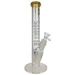 On Point Glass - Octo-Disc Straight Waterpipe - 12" octo disc